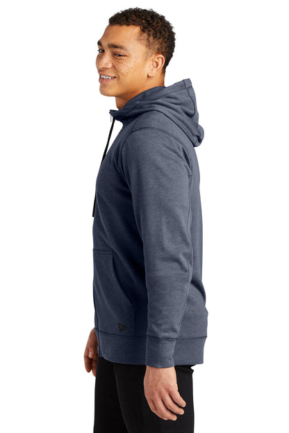 True Navy Hthr New Era Tri-Blend Fleece Full-Zip HoodieNEA511