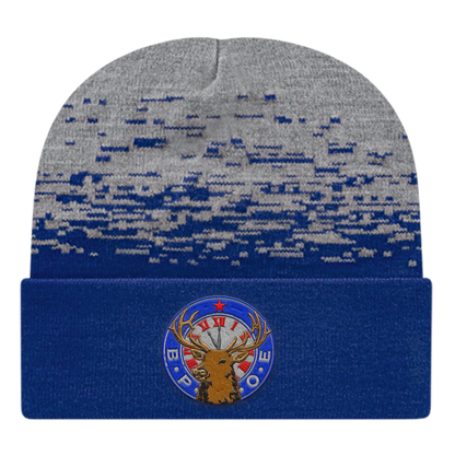 C A Static Pattern Knit Cap With Cuff