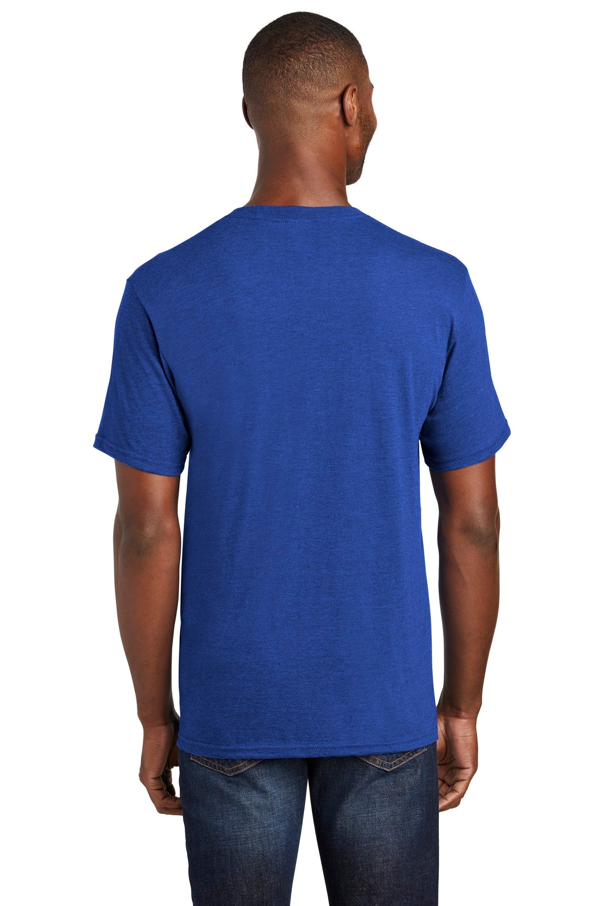 True Royal Hth Port & Company Fan Favorite Blend Tee. PC455