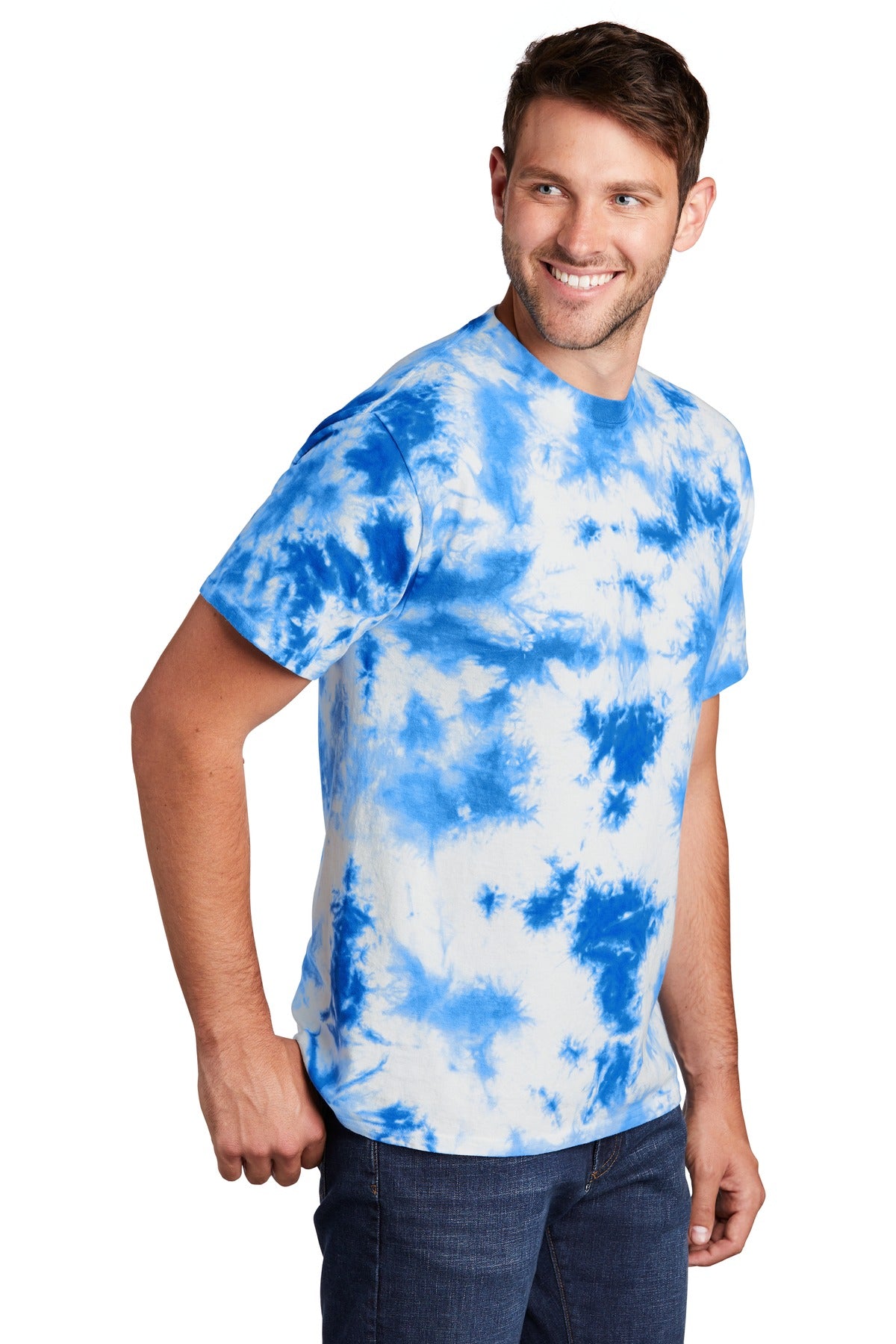 True Royal Port & Company Crystal Tie-Dye Tee PC145