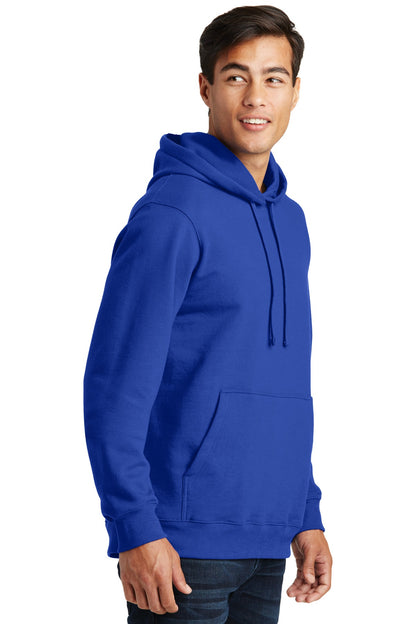 True Royal Port & Company Fan Favorite Fleece Pullover Hooded Sweatshirt. PC850H