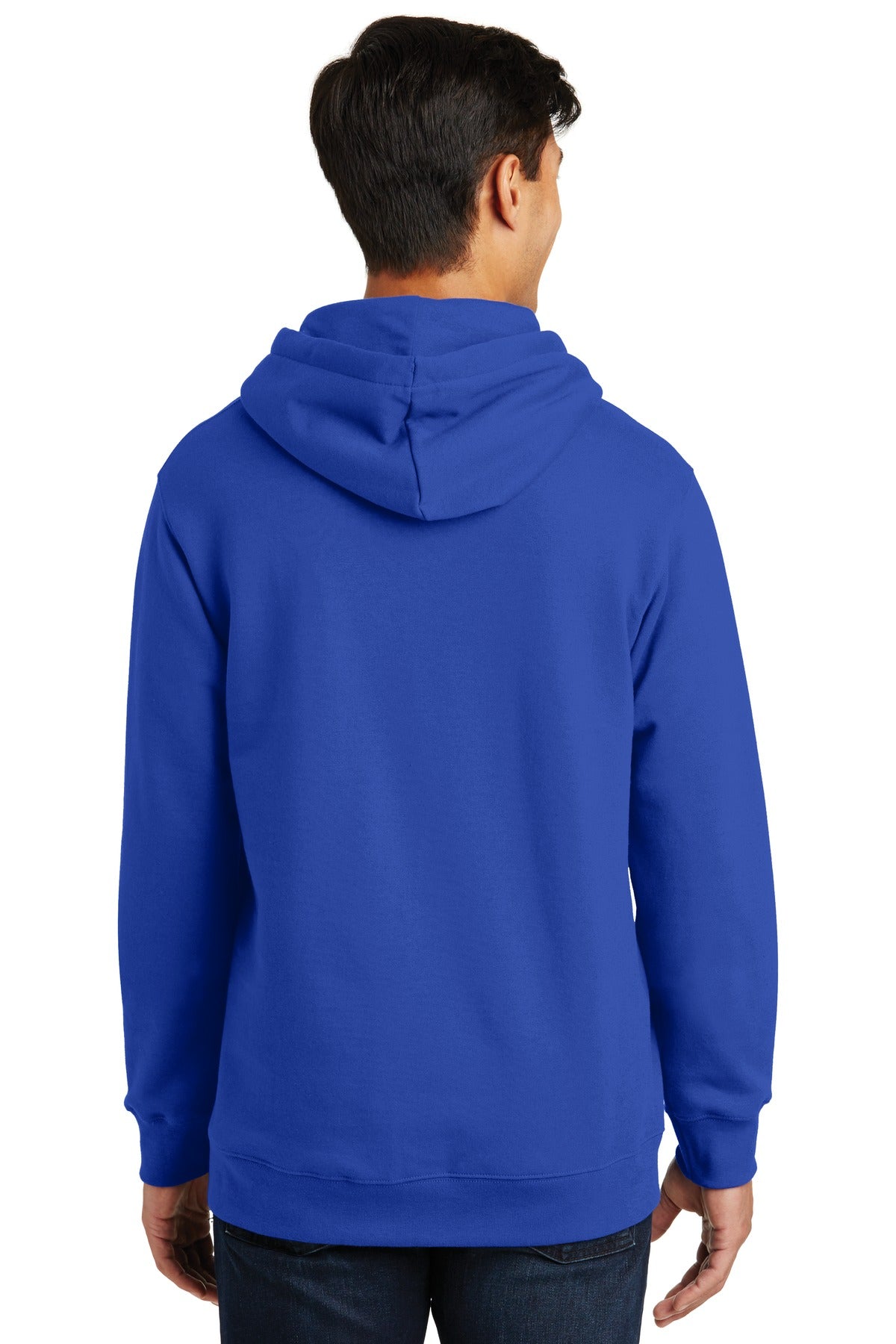 True Royal Port & Company Fan Favorite Fleece Pullover Hooded Sweatshirt. PC850H