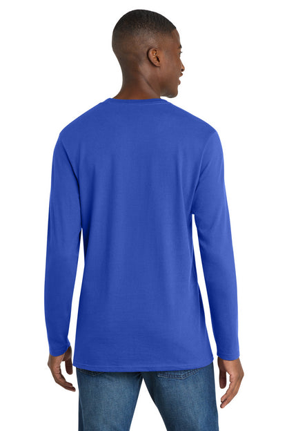 True Royal Port & Company Long Sleeve Bouncer Tee PC600LS