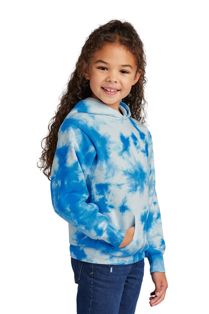 TrueRoyal Port & Company Youth Crystal Tie-Dye Pullover Hoodie PC144Y