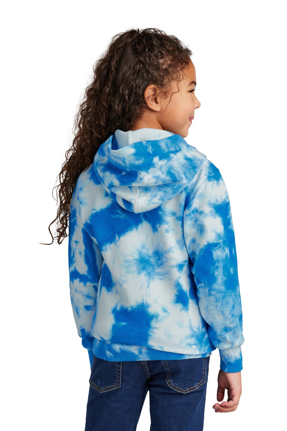 TrueRoyal Port & Company Youth Crystal Tie-Dye Pullover Hoodie PC144Y