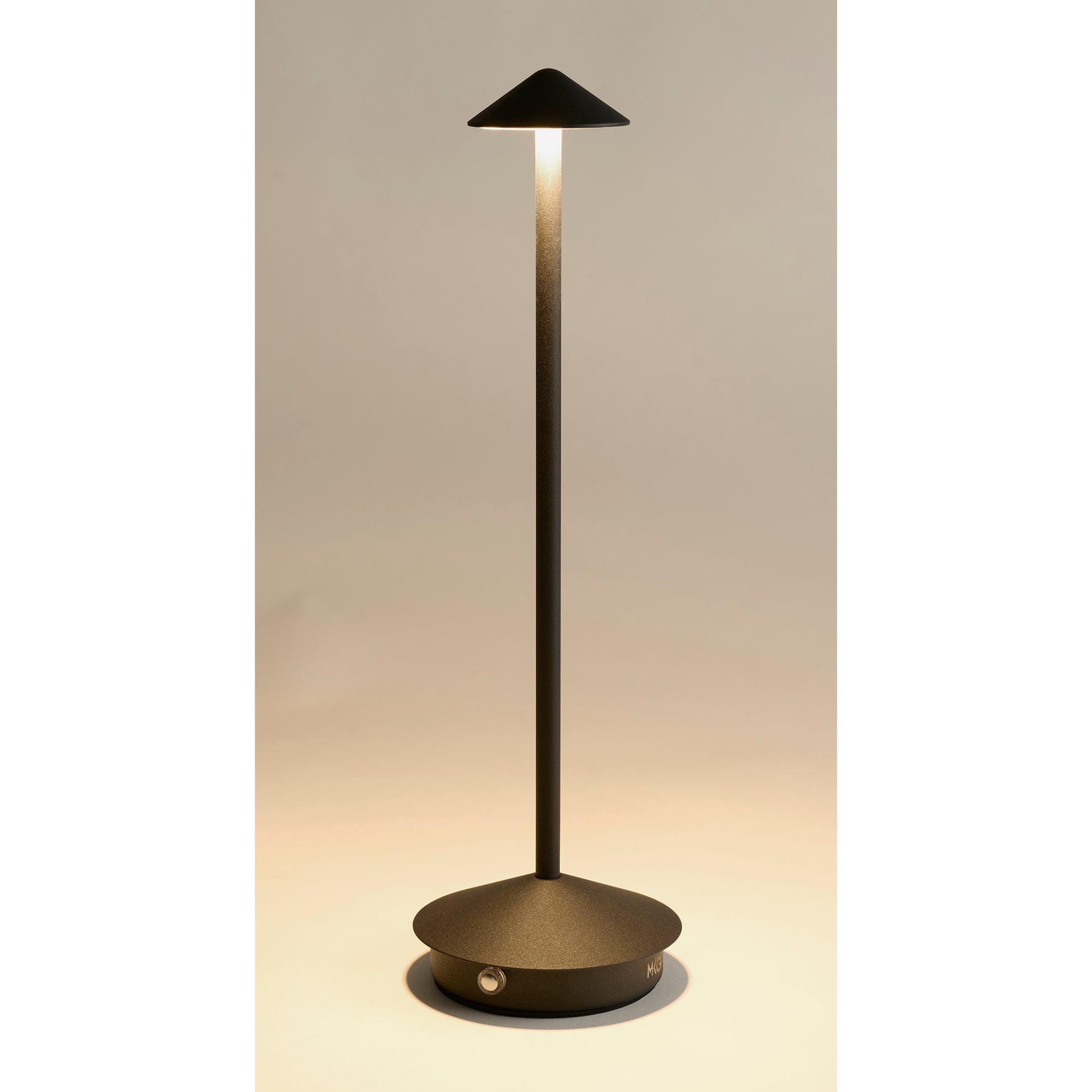 Black Pyramid Rechargeable LED Table Lamp