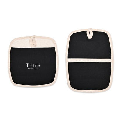 Black La Cuisine Potholder Hot Pad Set