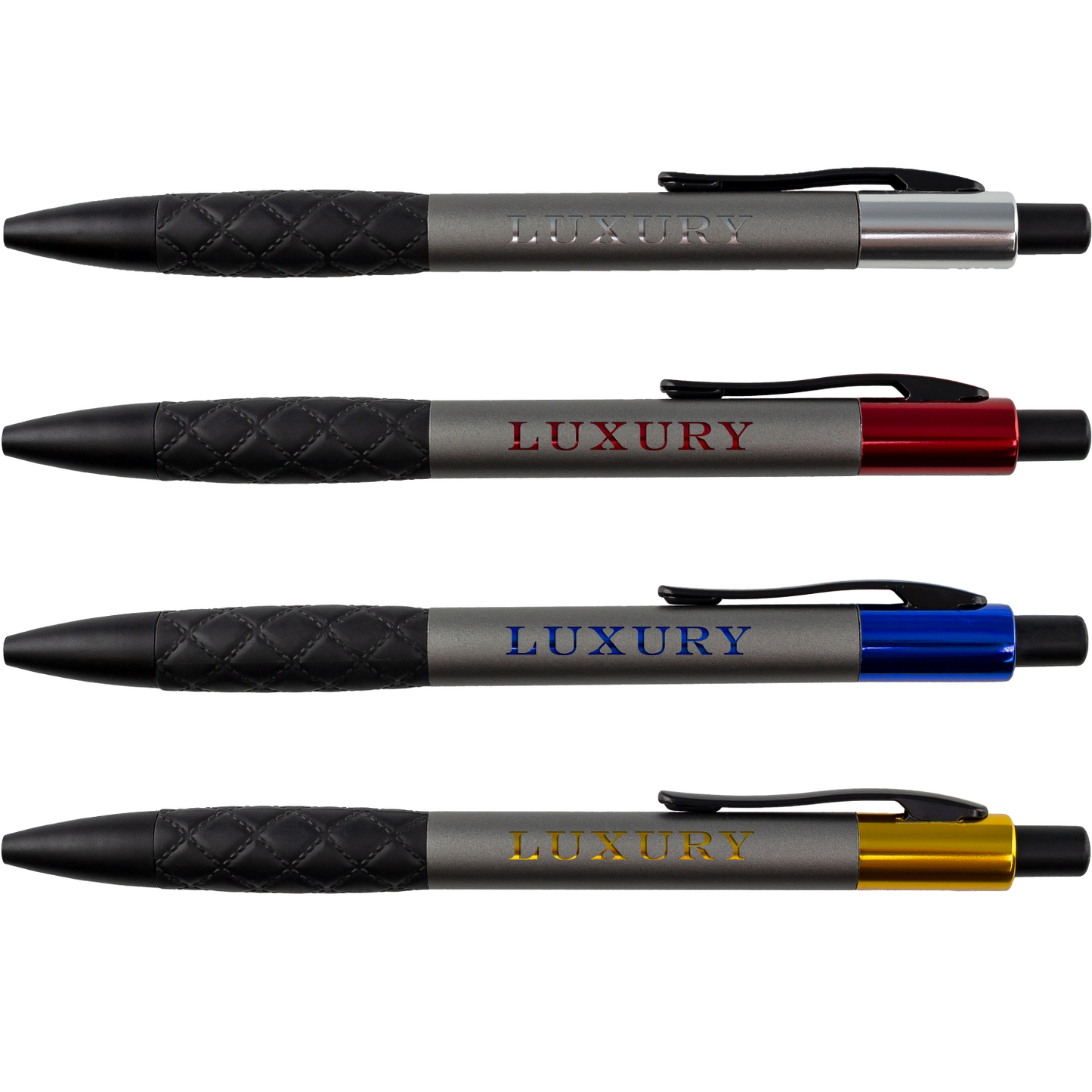 Blue Twilightlux 2 Tone Metal Pen with Rubber Grip