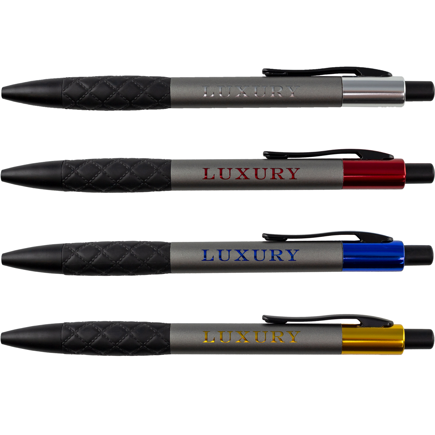 Blue Twilightlux 2 Tone Metal Pen with Rubber Grip