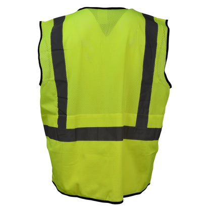 SV7B Type R Class 2 Black Bottom Surveyor Safety Vest - Green - Size 2X-3X