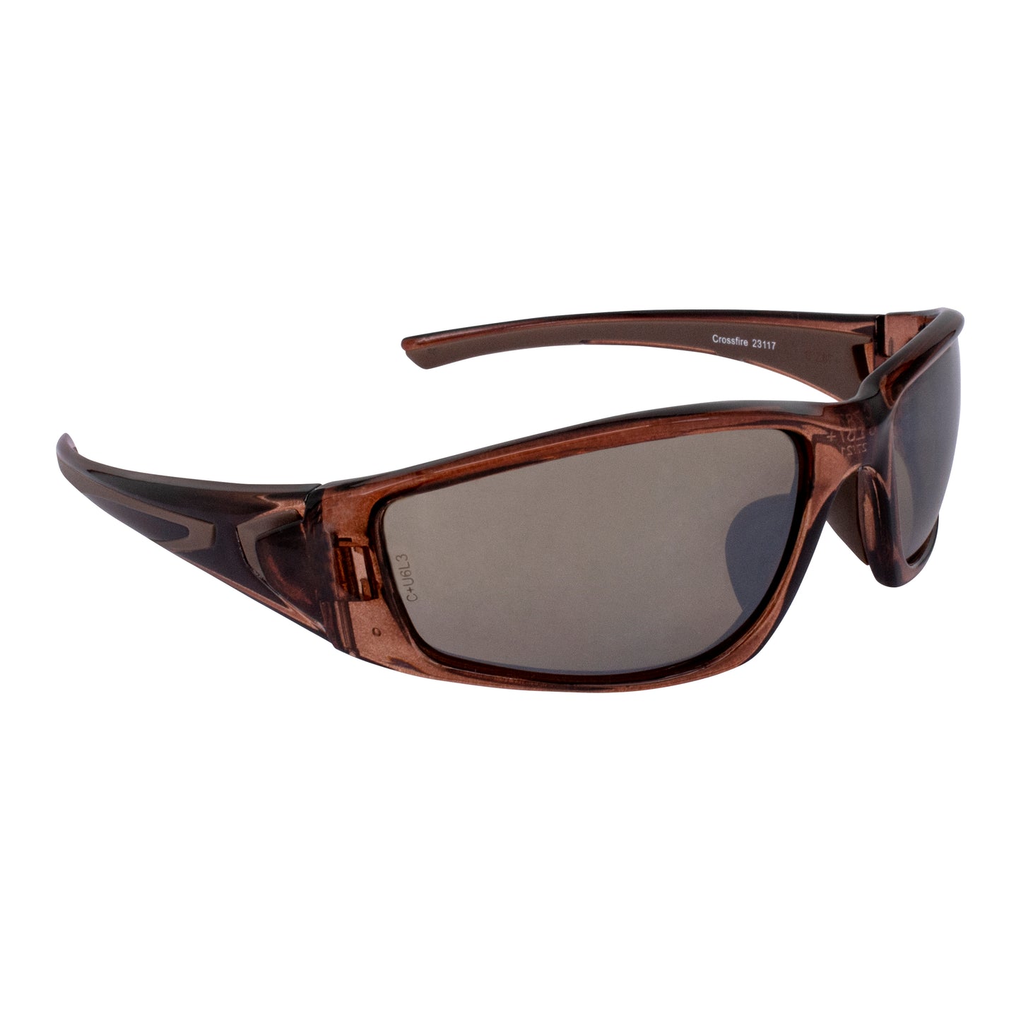 RPG Premium Safety Eyewear - Crystal Brown Frame - HD Brown Mirror Lens