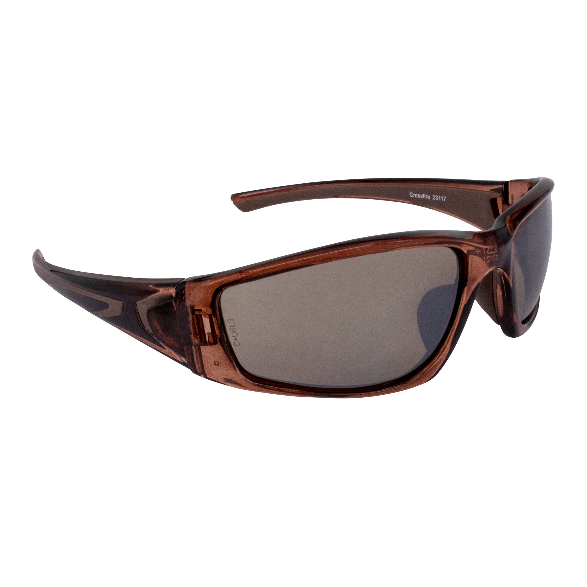 RPG Premium Safety Eyewear - Crystal Brown Frame - HD Brown Mirror Lens