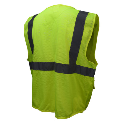 SV27 Mesh Economy Type R Class 2 Mesh Safety Vest - Green - Size 2X
