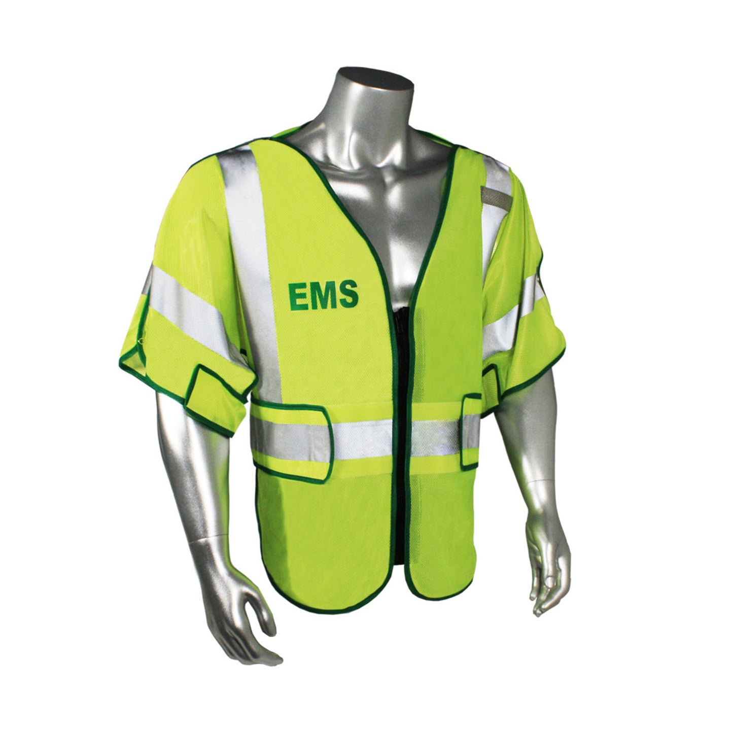 LHV-PS3-DSZR Class 3 Safety Vest - EMS - Green Trim - Green - Size M-XL