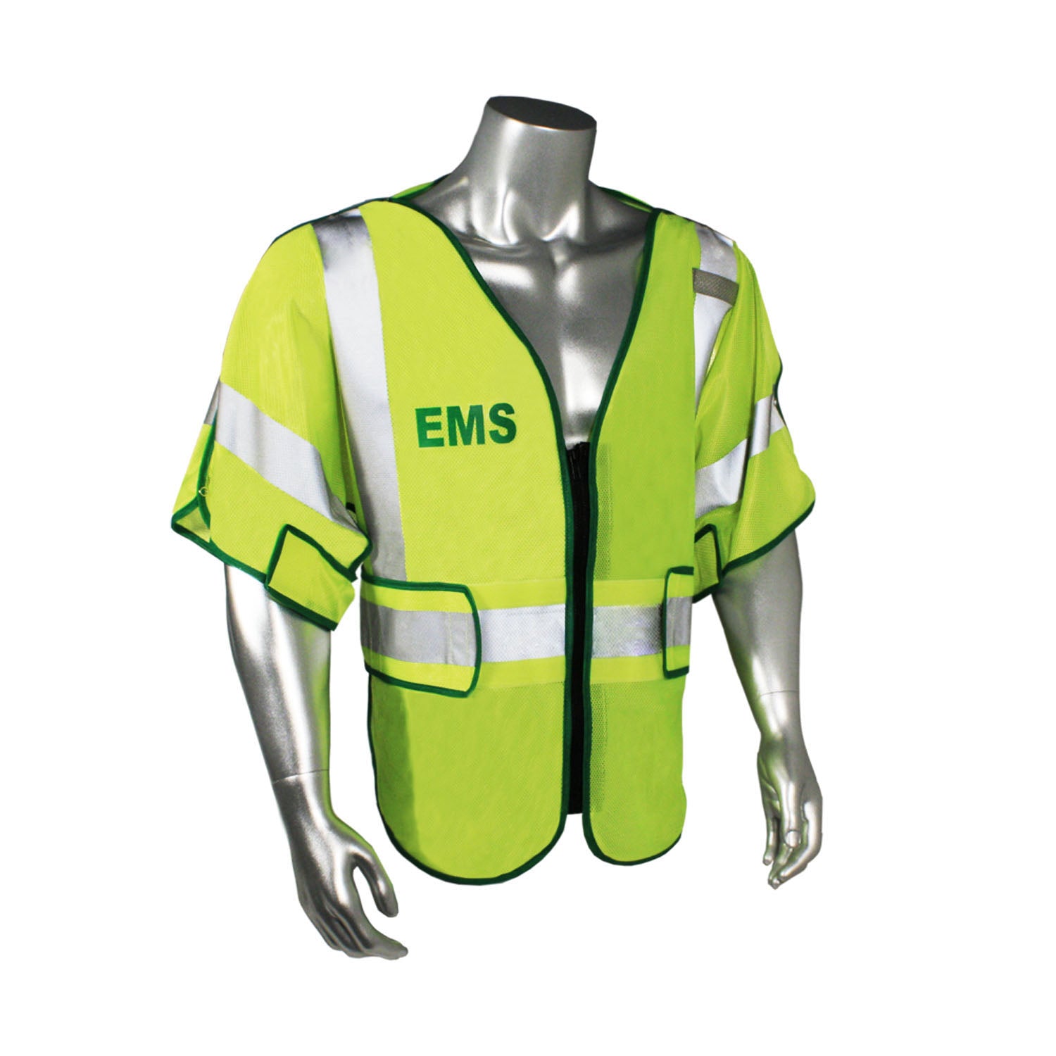 LHV-PS3-DSZR Class 3 Safety Vest - EMS - Green Trim - Green - Size M-XL
