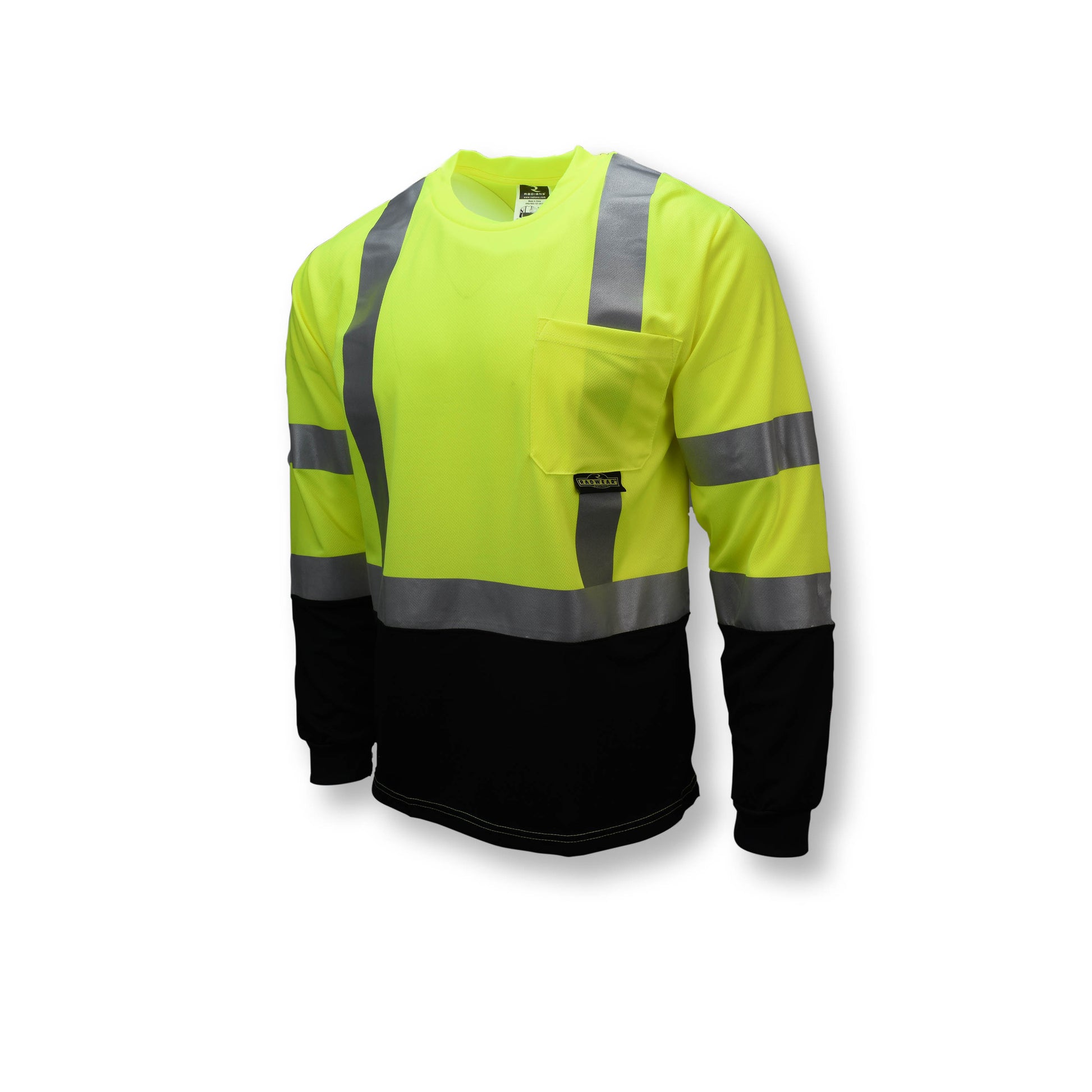 ST21B Type R Class 3 Long Sleeve Black Bottom T-Shirt - Green/Black - Size XL
