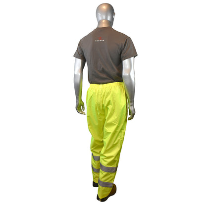RW10-ES1Y Lightweight Rain Pants - Hi-Vis Green - Size 2X