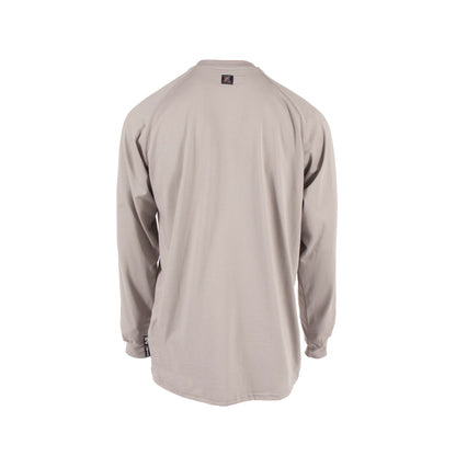 VI6HS 6 oz Cotton FR Henley Shirt (CAT 2) - Gray - Size 2X