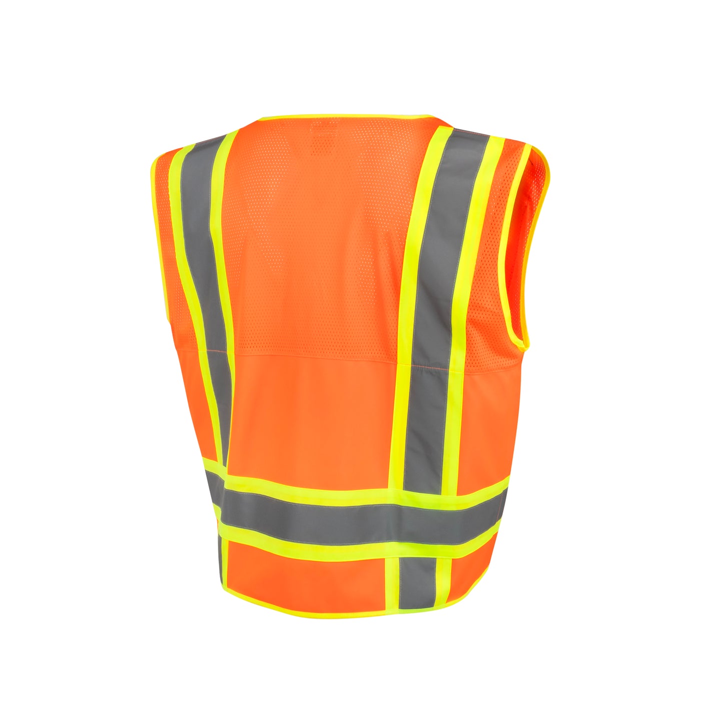 SV69-2 Two Tone Type R Class 2 Mesh/Solid Surveyor Vest with Plan/Tablet Pocket - Green - Size 2X