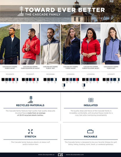 Cutter & Buck Cascade Eco Fleece Mens Quarter Zip Jacket