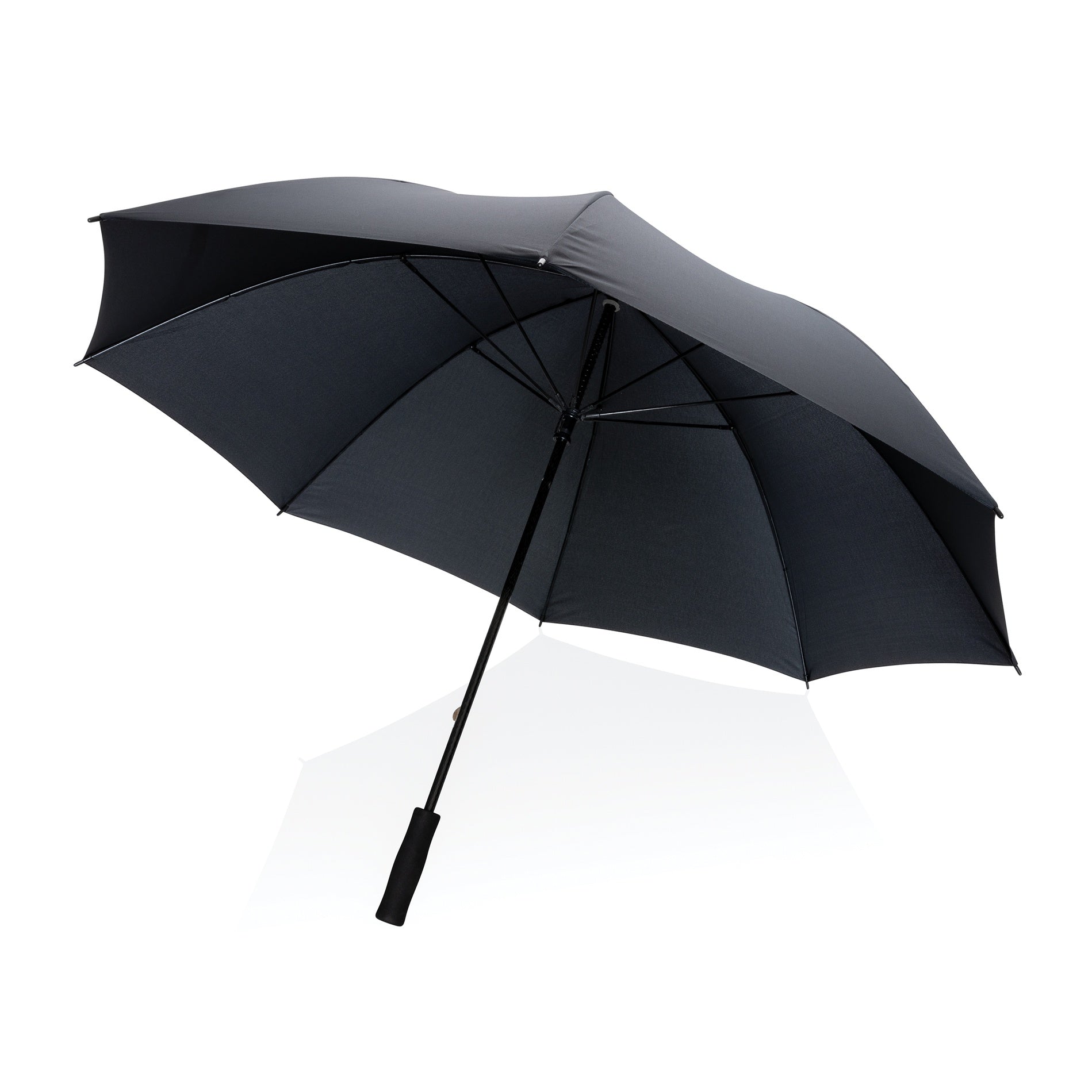 Black 30" Impact AWARE™ RPET 190T Storm Proof Umbrella