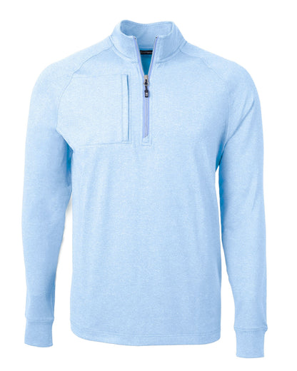 Cutter & Buck Adapt Eco Knit Heather Mens Quarter Zip Pullover