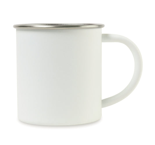 White Arlo Classics Stainless Steel Mug - 12 Oz.