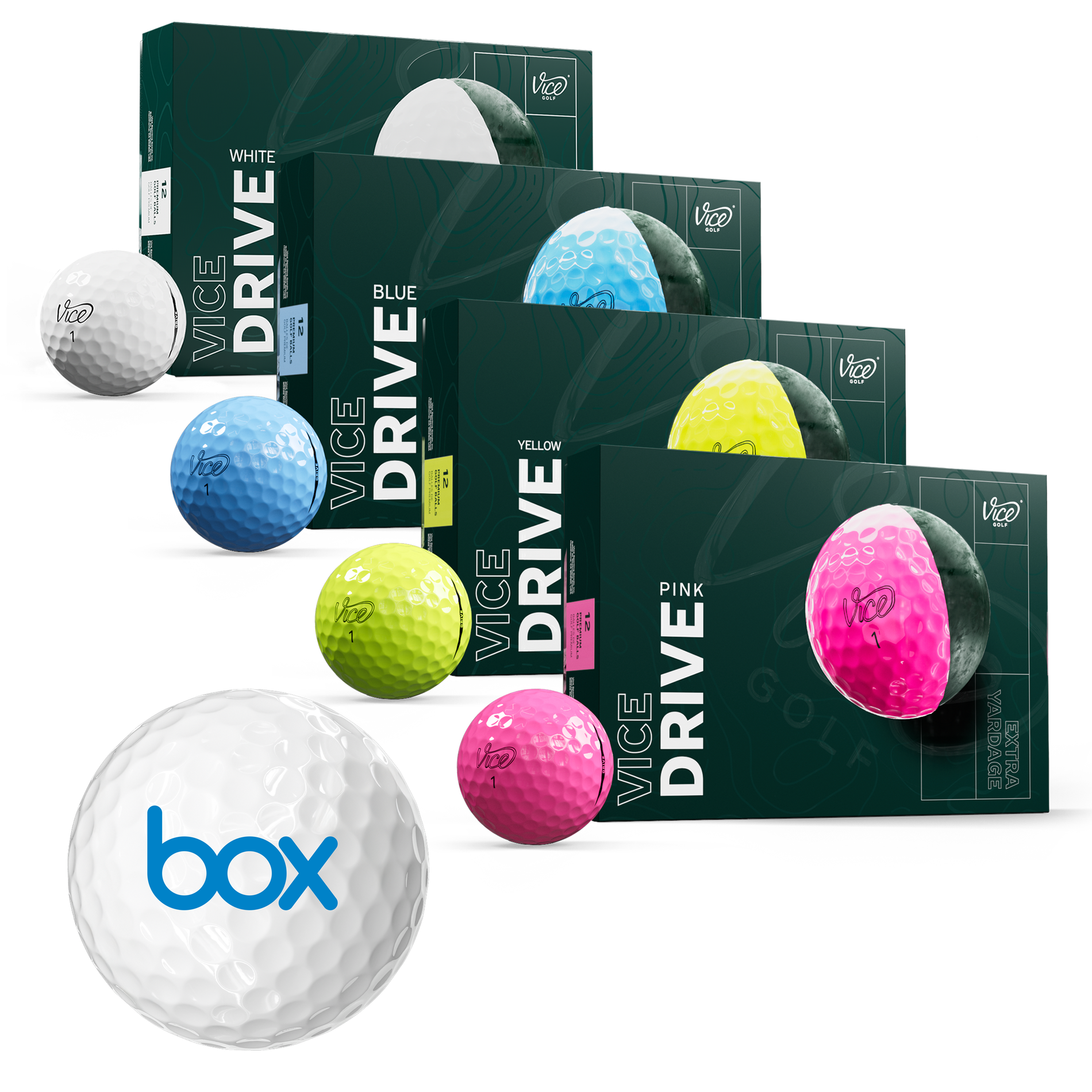 Icy Blue Vice Drive Golf Ball