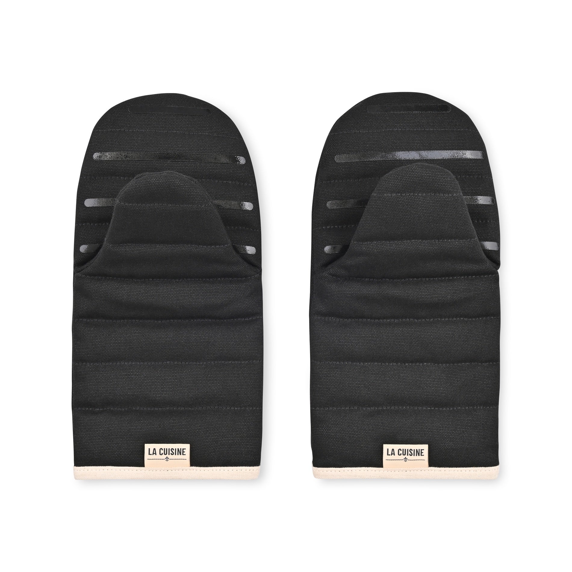Black La Cuisine Oven Mitt Set of Two
