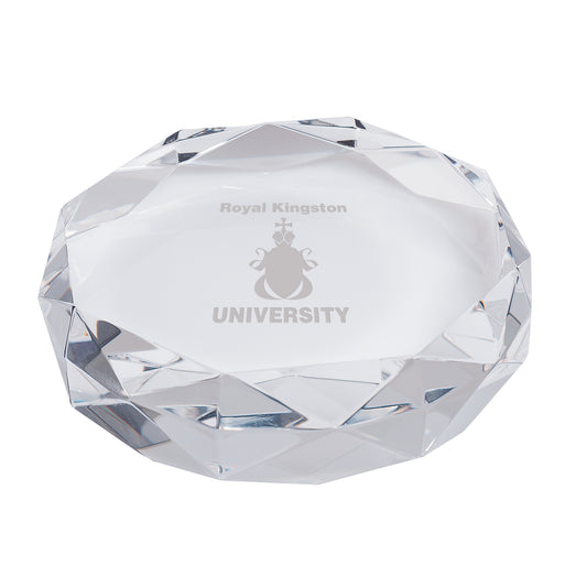 Rimini Gem Cut Crystal Paperweight
