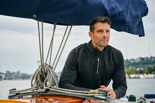 Cutter & Buck Adapt Eco Knit Stretch Recycled Mens Big and Tall Quarter Zip Pullover Big & Tall