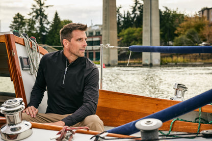 Cutter & Buck Adapt Eco Knit Stretch Recycled Mens Big and Tall Quarter Zip Pullover Big & Tall