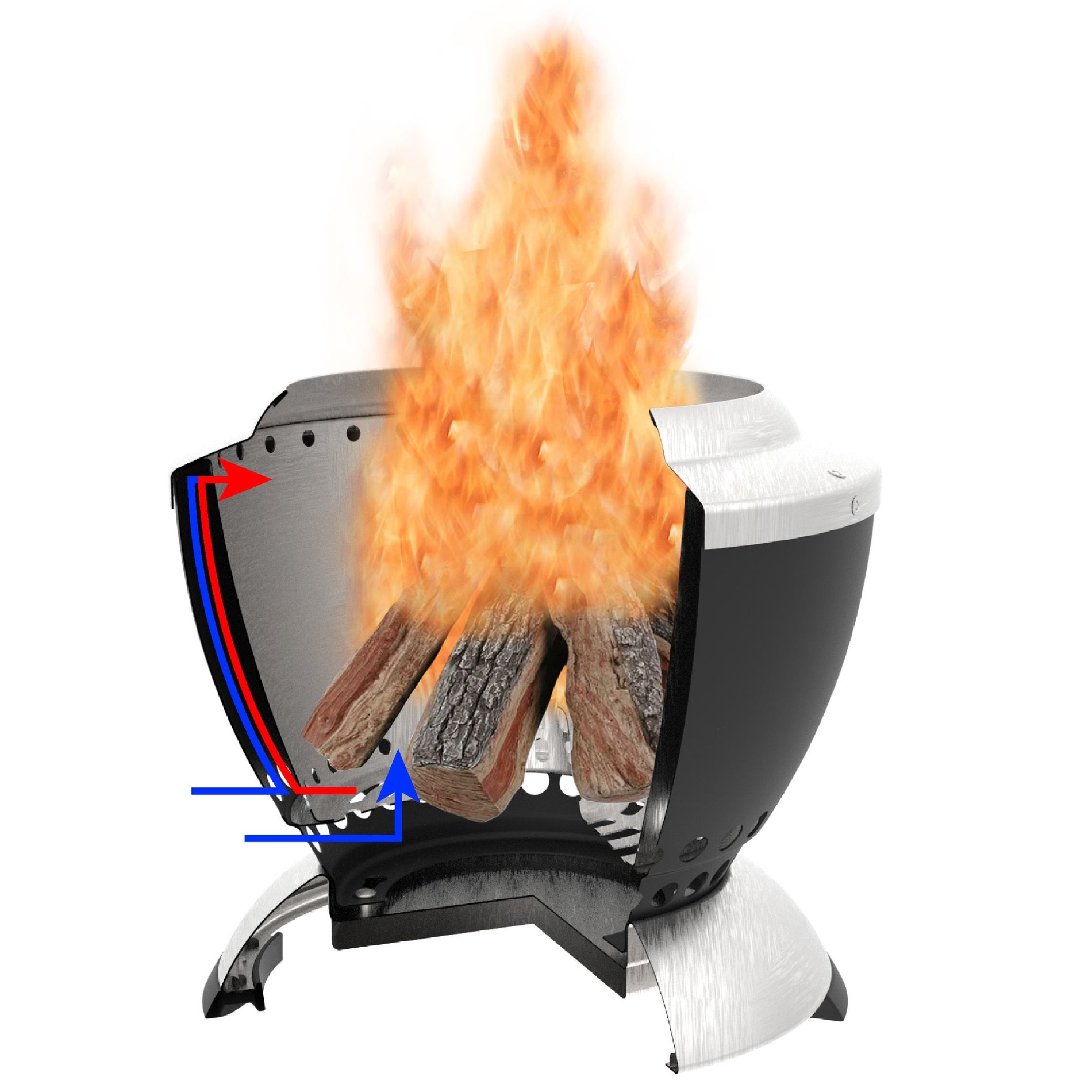 Stainless Steel Cuisinart Outdoors® Cleanburn Smokeless Tabletop Fire Pit