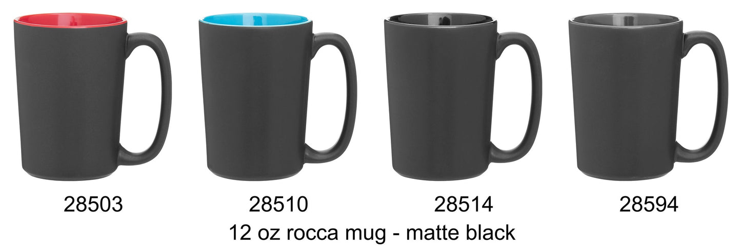 12 oz rocca mug - matte black
