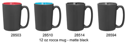 12 oz rocca mug - matte black