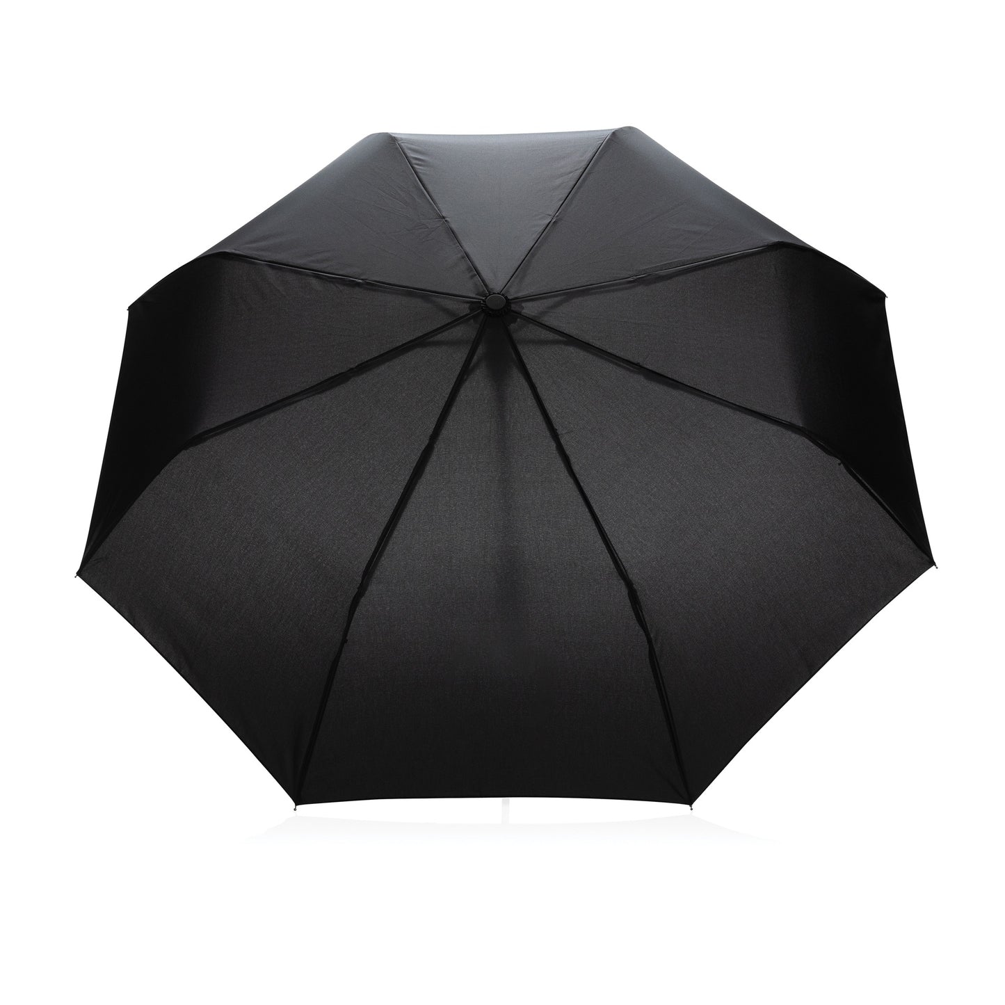 Black 21" Impact AWARE™ RPET 190T Mini Auto Open Umbrella