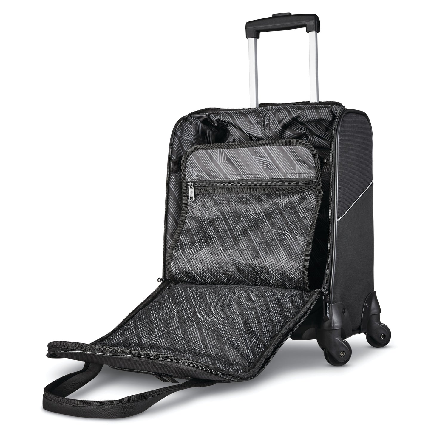 Black American Tourister® Zoom Turbo Spinner Underseat Carry-On