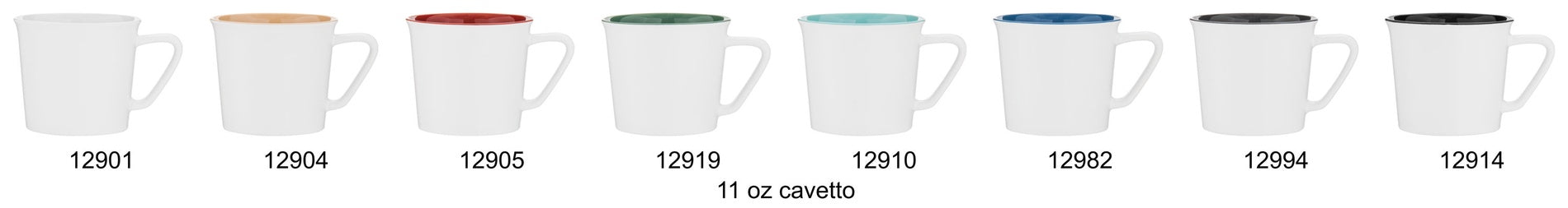 white 11 oz cavetto