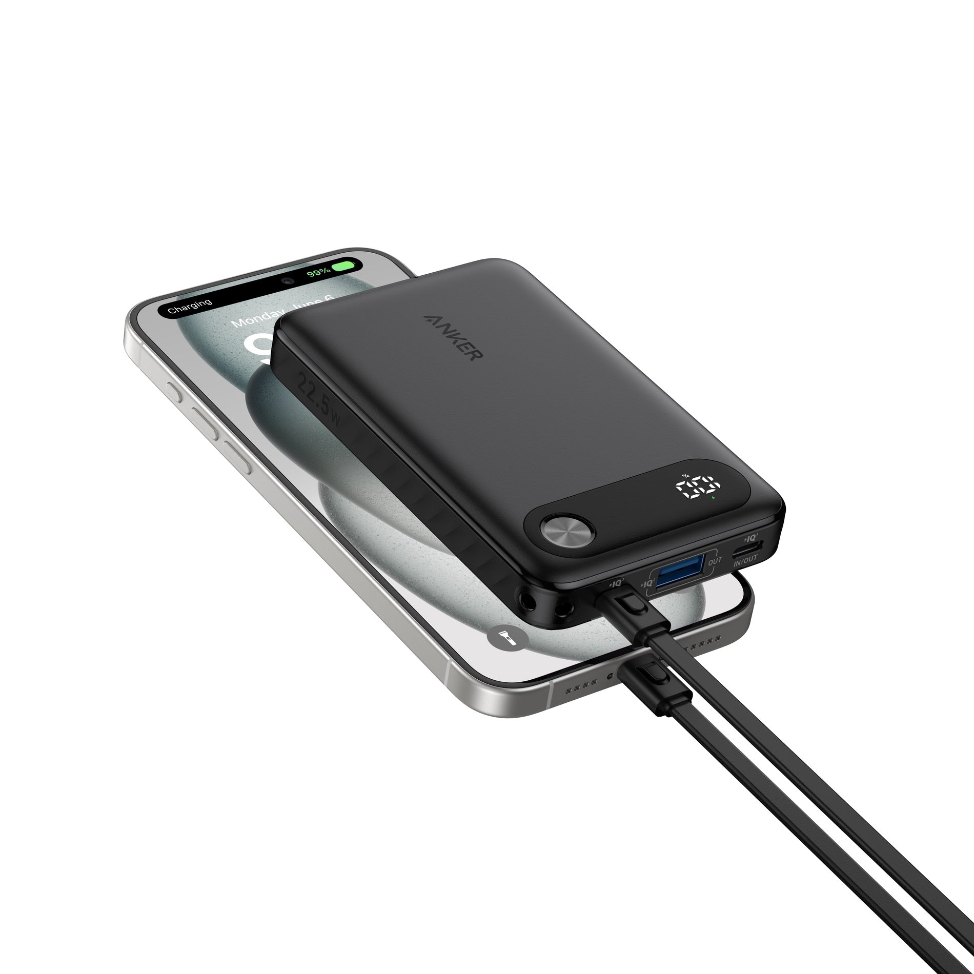 Black Anker Power Bank 10000 22.5W