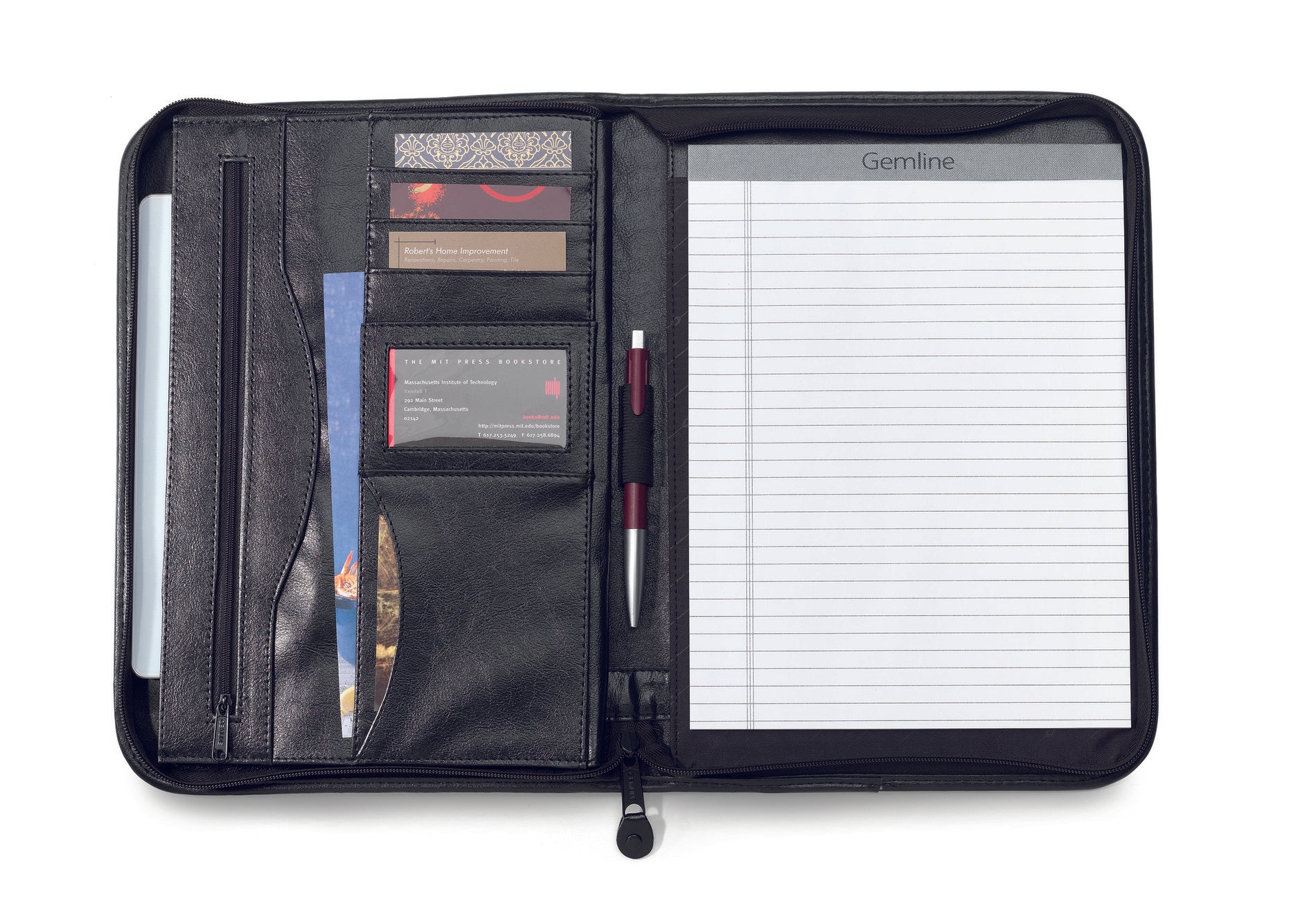 Black Deluxe Executive Vintage Leather Padfolio