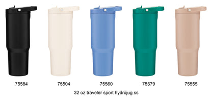 black 32 oz traveler sport hydrojug ss
