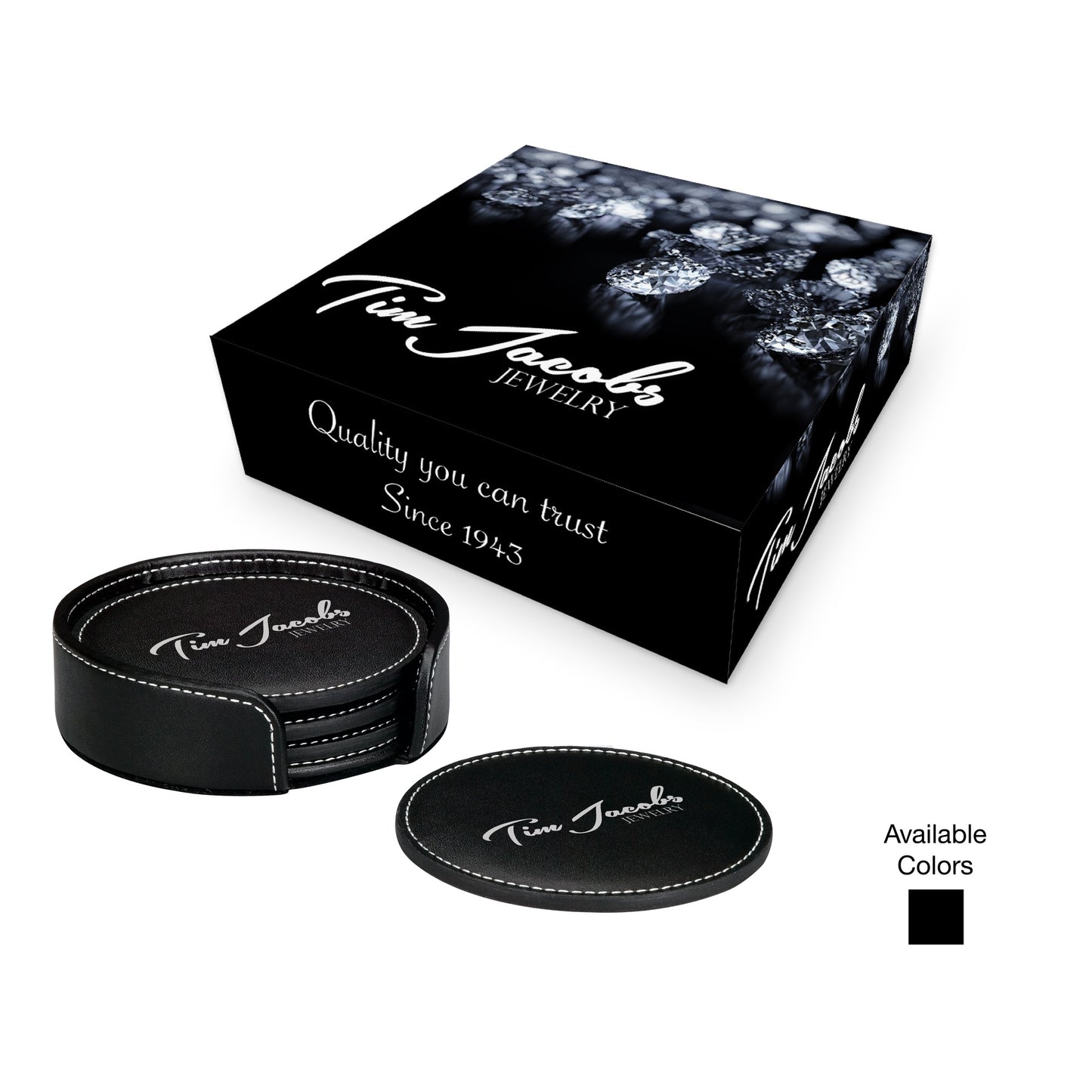 Domanda Leather 4 Coaster Set