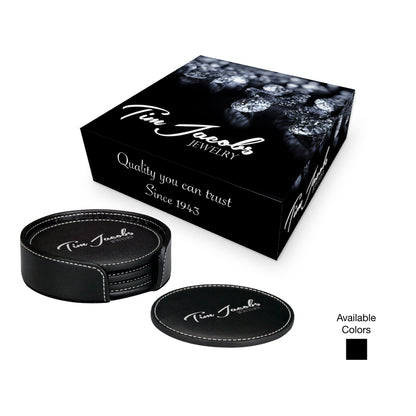 Domanda Leather 4 Coaster Set