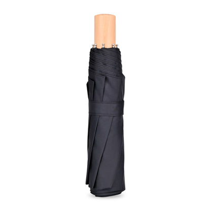 Black Elements 43" Recycled Manual Folding Umbrella