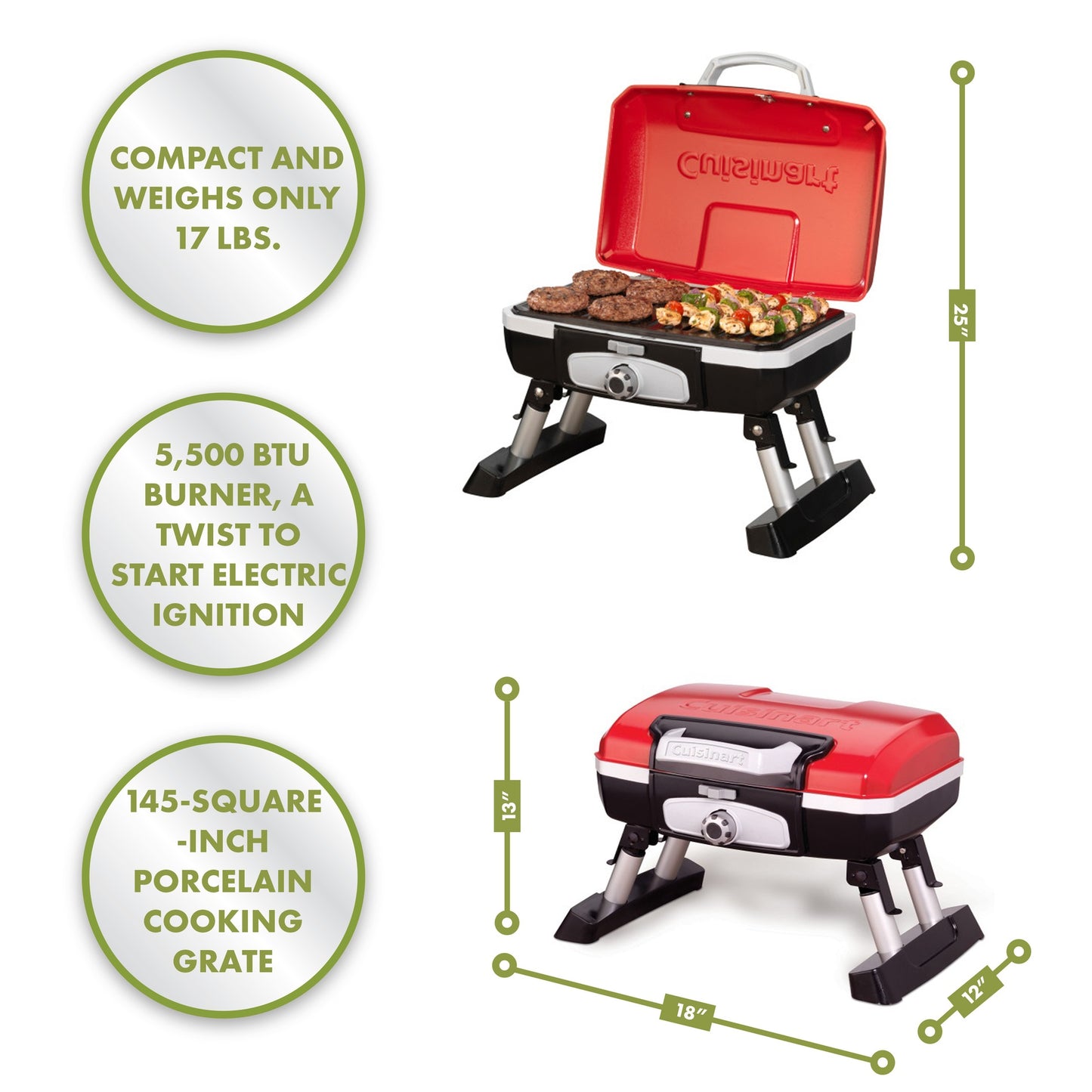 Cuisinart Outdoors® Petite Gourmet Portable Gas Grill