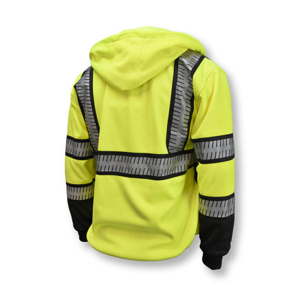 DSJ32-3 Deluxe Zip Front Class 3 Hoodie - Size 2X