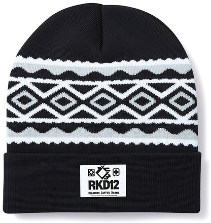 USA- Made Diamond Cuffed Beanie - RKD12