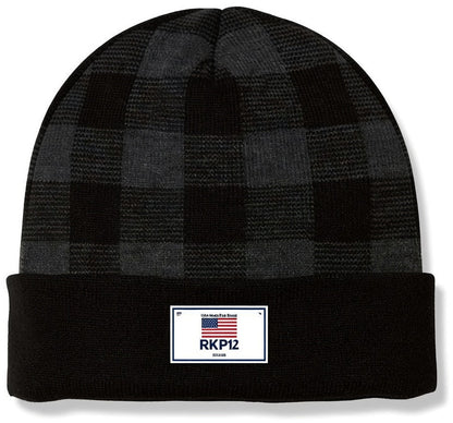USA-Made Plaid Beanie - RKP12