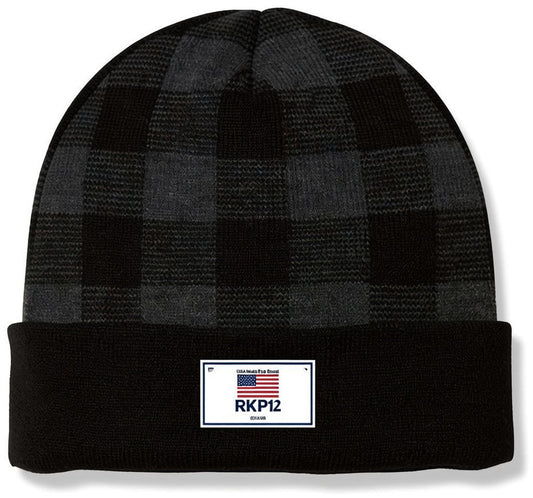 USA-Made Plaid Beanie - RKP12
