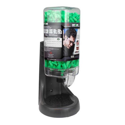 Refillable Dispenser with Detour® 32 Earplugs - 500 Pair